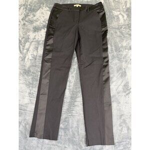 Gibson Latimer Womens Black Satin-Trim Pants Size 6 Tailored Fit